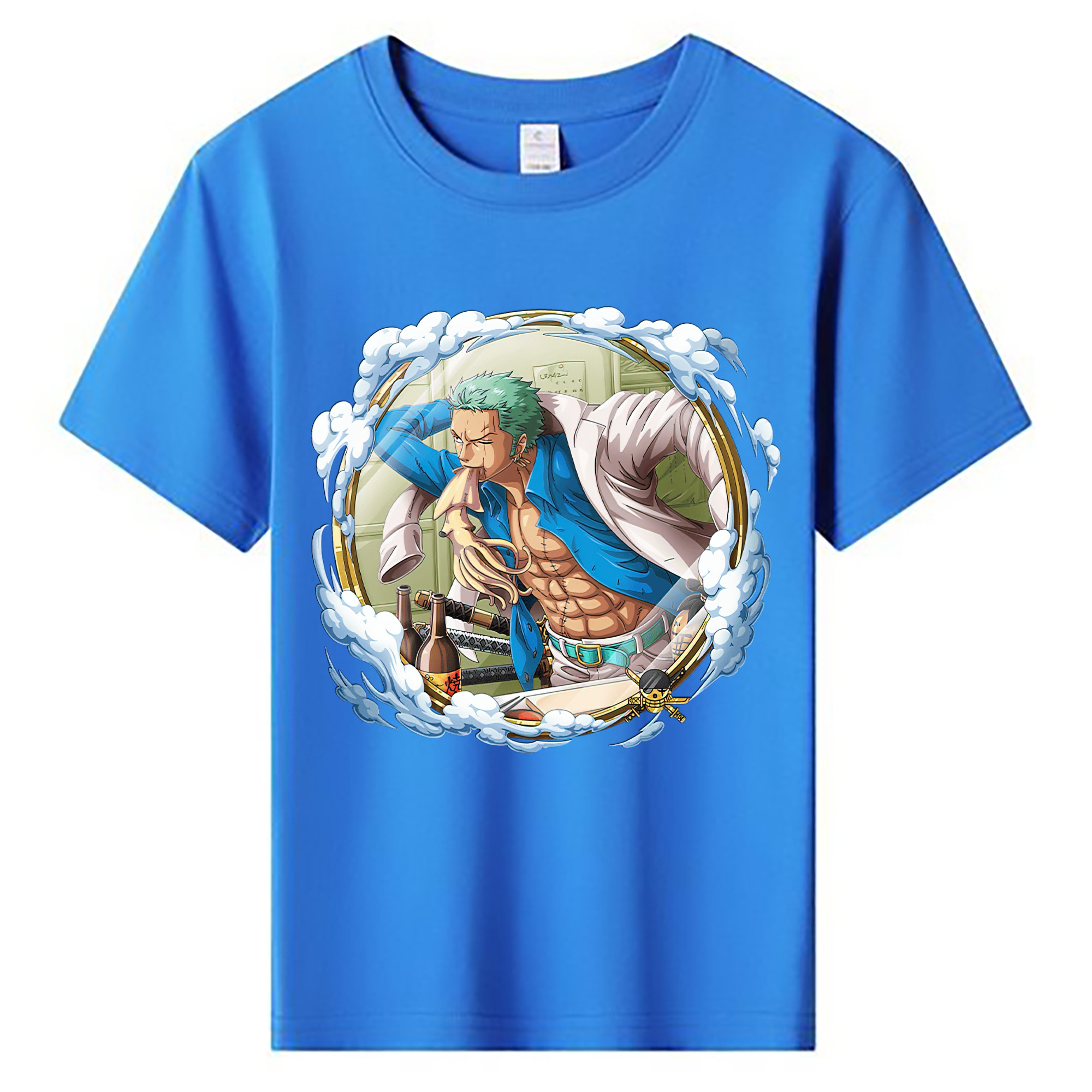 ワンピース ロロノア・ゾロ ONE PIECE Roronoa Zoro 綿100％キッズTシャツ（フロントプリント）